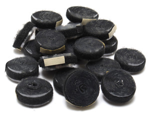 MJ May 1001-AP-PSA/L-5 1/2" x 5ft Hook & Loop Tape, Loop Side, Black, 20pcs