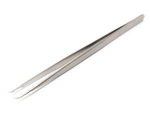 Non-Magnetic Fine Tip Curved Tweezers, 144mm