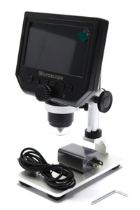 1-600X LED Digital Microscope, HD 4.3" LCD Screen
