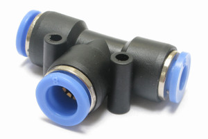 8mm (5/16 in.) To 6mm (1/4 in.) Pneumatic Push in TEE Reducer Fitting, Quick Connect 8mm (5/16 in.) To 6mm (1/4 in.) Pneumatic Push in TEE Reducer Fitting, Quick Connect