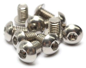 Wurth 3/8"-16 x 1/2" Button Socket Cap Stainless Steel Screw, 10pc