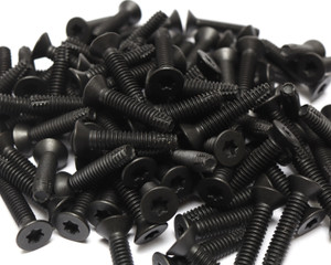 1/4-20 x 1-1/4 Torx Type F Floor Board Screws, Black, 100pcs