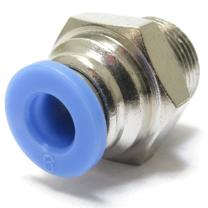Straight Pneumatic Fitting,14mm To 6mm (1/4 in.) Push-to-Connect