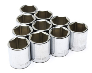 Wilde Tools 53219, 19mm x 3/8" Drive 6-Point Socket, 10 Pack