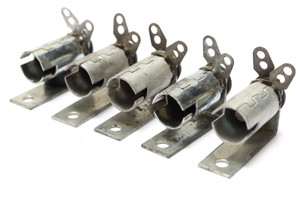 Bayonet Base 2-Lead Socket with Long Mounting Bracket, 5pcs