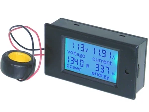Panel Meter, Snap-in, Multi Function AC Volts, 100Amps and 22KW