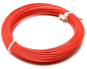 M16878/4-BLE-2 12AWG Silver Plated, PTFE Jacketed Wire, Red, 100ft