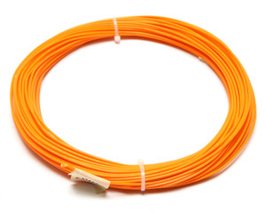 AWM 1180 Style 20AWG Orange PTFE Silver Plated Copper Wire, 100ft