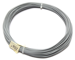 AWM 1180 Style 24AWG Gray PTFE Silver Plated Copper Wire, 100ft