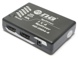 4-Way HDMI Splitter 3D / 4K Compatible