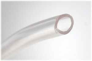Plastic Tubing, 5mm (13/64") I.D. x 7mm O.D., Clear, By The Foot