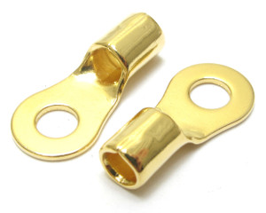 Gold Plated Ring Terminal, 10-12 AWG, 8 Ring, 50 Piece Gold Plated Ring Terminal, 10-12 AWG, 8 Ring, 50 Piece