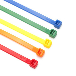 Cable Zip Tie Wraps, 50 pc Color Assortment