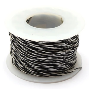 28/2 Kynar Twisted Pair Wire Wrap Wire, Black/White, 100 Foot
