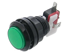 Game Console Switch - SPST-NO, 12VDC LED - Green