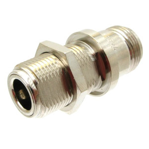 Coaxial Adapter, Female, Type N to Female Type N, Bulkhead
