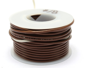 18AWG PVC Jacketed Stranded Hookup Wire, Brown, 35ft