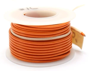 16AWG PVC Jacketed Stranded Hookup Wire, Orange, 30ft