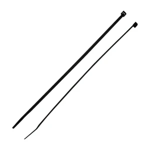 7.6" Black UV Resistant Nylon Cable Ties, 100pk