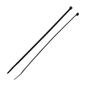 7.6" Black UV Resistant Nylon Cable Ties, 100pk