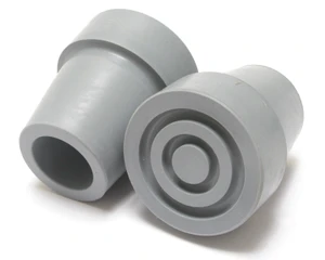 Replacement Rubber Cane or Crutch Tips, Gray, 3/4 Inch, 100 Pieces