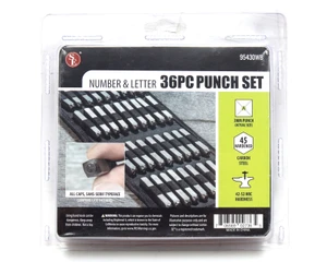 3mm Number & Letter Marking Punch Set, 36 pc