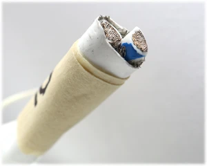 M27500-8RE2N06, 8/2 Nickel-Plated Copper PTFE Insulated, White, Per Foot