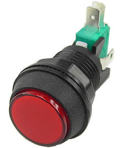 1 Inch Push Button Lighted Game Switch - Red 1 Inch Push Button Lighted Game Switch - Red