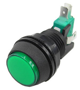 1 Inch Push Button Lighted Game Switch - Green 1 Inch Push Button Lighted Game Switch - Green