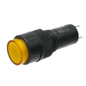 Round Miniature Panel Light, 12 Volt DC Amber Round Miniature Panel Light, 12 Volt DC Amber