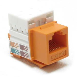 CAT 5e Keystone Jack Orange CAT 5e Keystone Jack Orange