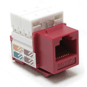 CAT 5e Keystone Jack Red
