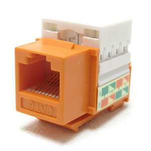 CAT 6 Keystone Jack Orange CAT 6 Keystone Jack Orange