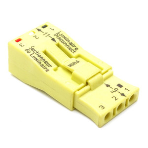 3-Pole Luminaire Pushwire Single Connector Set