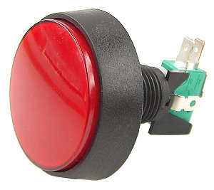 2 Inch Push Button Lighted Game Switch - Red