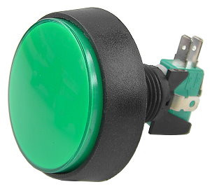 2 Inch Push Button Lighted Game Switch - Green 2 Inch Push Button Lighted Game Switch - Green