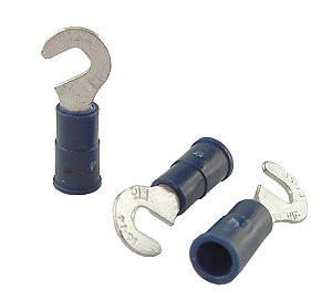 16 - 14 AWG Insulated Hook Terminals, #6 - 100 Pieces 16 - 14 AWG Insulated Hook Terminals, #6 - 100 Pieces