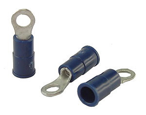 16 - 14 AWG Insulated Ring Terminals, #6 - 100 Pieces 16 - 14 AWG Insulated Ring Terminals, #6 - 100 Pieces
