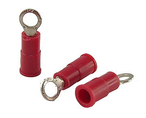 22 - 18 AWG Insulated Ring Terminals, #6 - 100 Pieces 22 - 18 AWG Insulated Ring Terminals, #6 - 100 Pieces