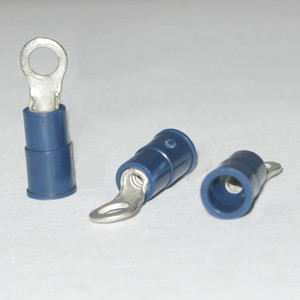 16 - 14 AWG Insulated Ring Terminals, #4-6 - 100 Pieces