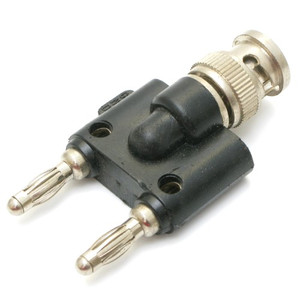 Adapter, Double Banana Plug to BNC Male