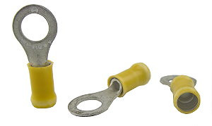 12 - 10 AWG Ring Terminal, 5/16" - 100 Pieces