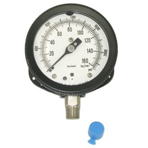 0 - 2300 PSI Pressure Gauge, 4 1/2 Inch Dial.