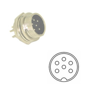 Din-Style Microphone Connector, 6-Pin Din-Style Microphone Connector, 6-Pin