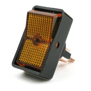 Lighted 12V Rocker Switch SPST 20 Amp Amber Lighted 12V Rocker Switch SPST 20 Amp Amber
