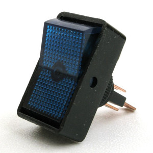 Lighted 12V Rocker Switch SPST 20 Amp Blue Lighted 12V Rocker Switch SPST 20 Amp Blue