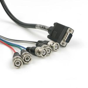 SVGA to 5 BNC (RGBHV) Breakout Cable, 75 Foot