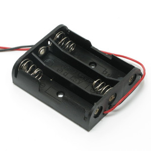 Battery Holder, 3-AA with Wire Leads, 4.5 Volt DC