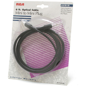 Optical Cable Mini to Mini Plug, 6 Foot
