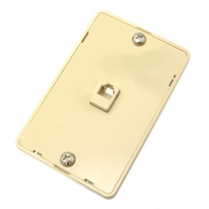 Modular Telephone Wall Mount Jack, Single RJ11 Modular Telephone Wall Mount Jack, Single RJ11